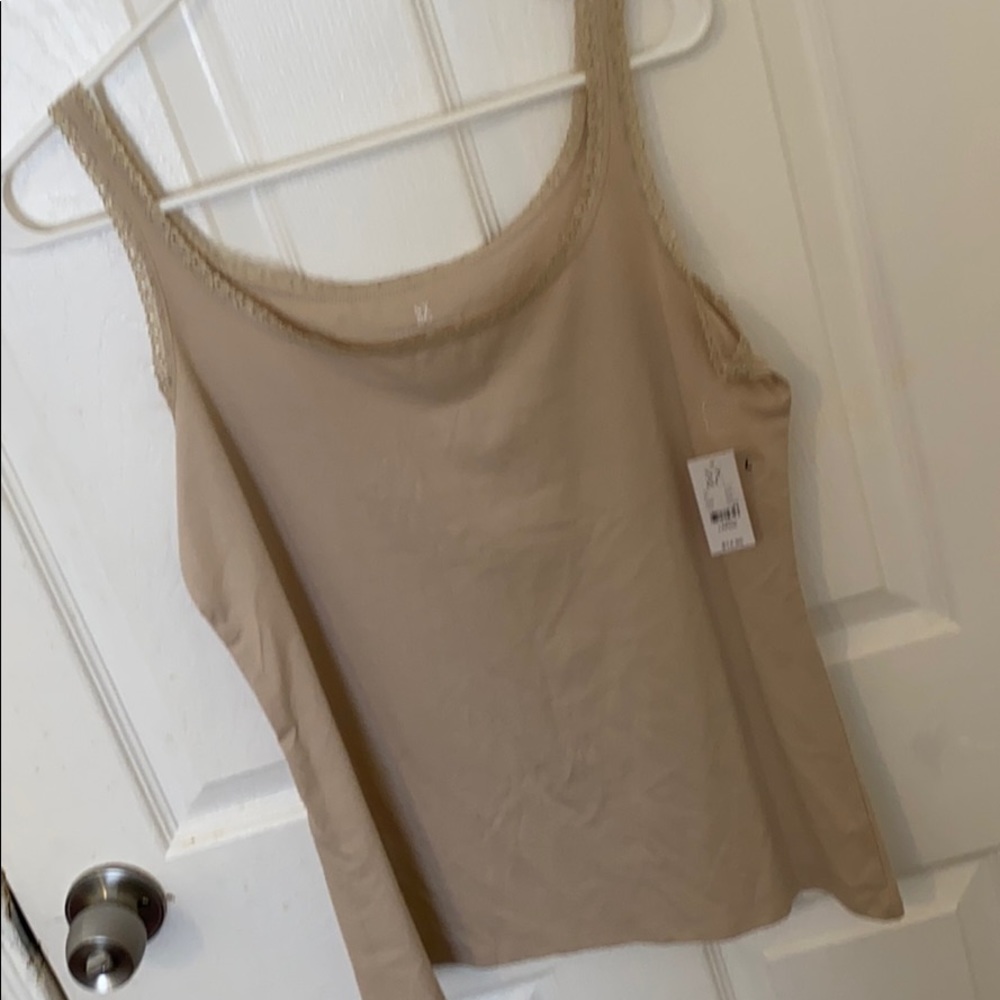 NY & Co. Spaghetti Strap Tank - Tan
